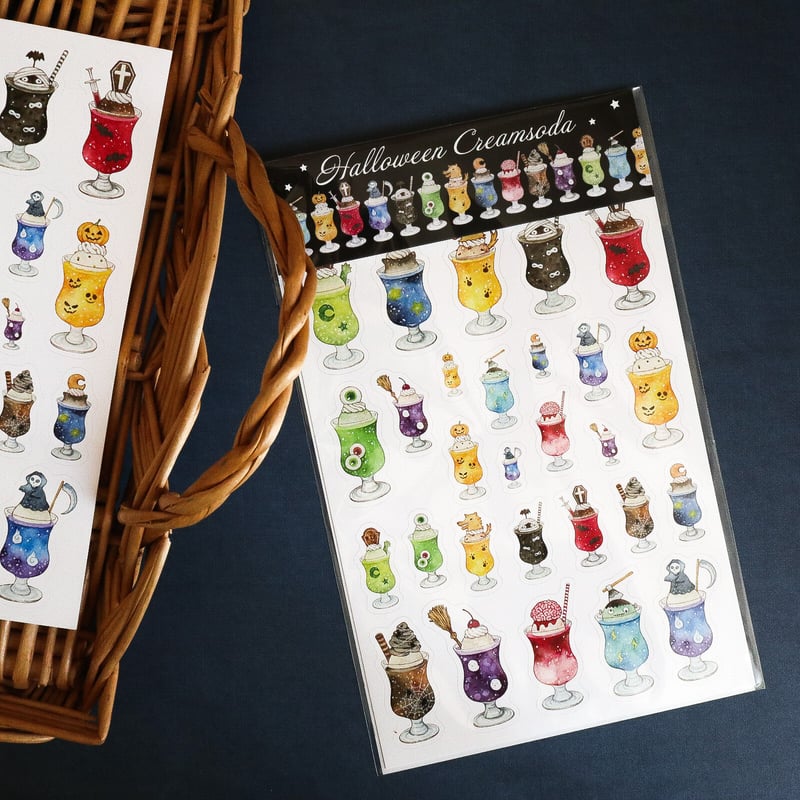 ハロウィンクリームソーダ☆シール | Atelier PONTA