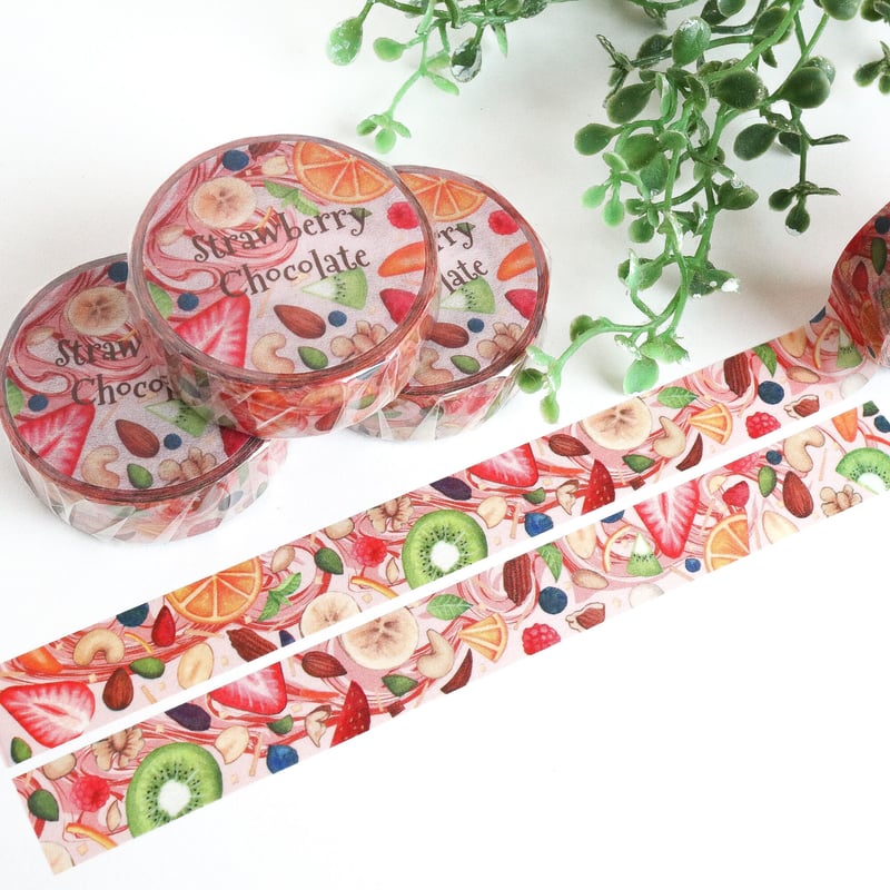 Strawberry Chocolate☆マスキングテープ | Atelier PONTA Strawberry Chocolate☆マスキングテープ | Atelier PONTA