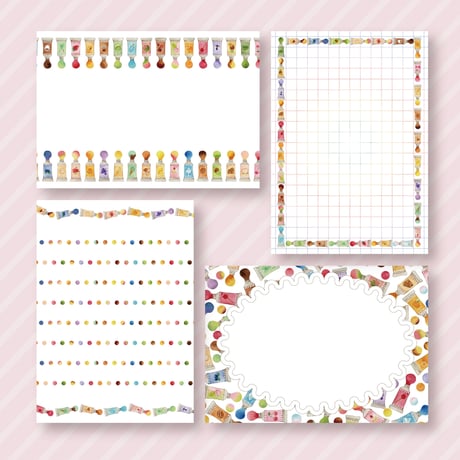 お菓子な絵の具☆ミニメモセット