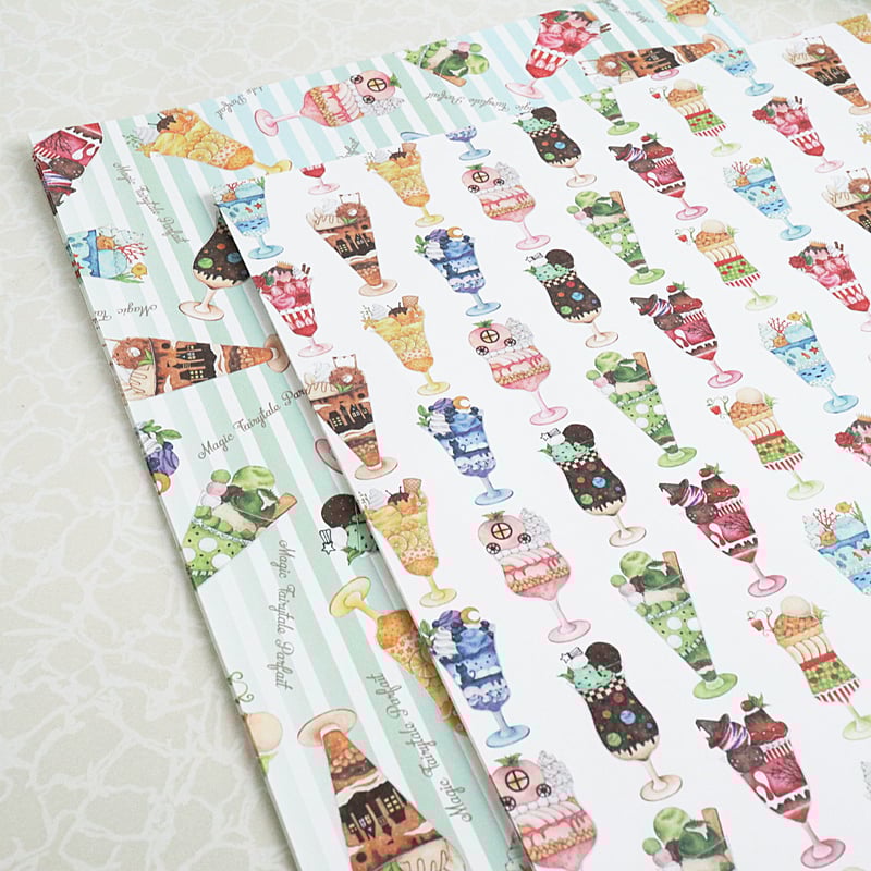 魔法のメルヘンパフ☆A4デザインペーパー | Atelier PONTA