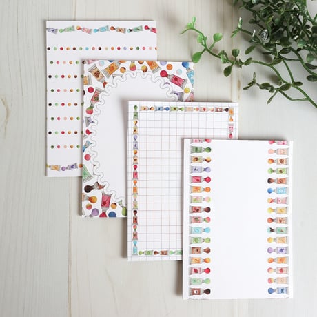 お菓子な絵の具☆ミニメモセット
