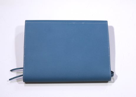 手帳カバー［A5/ほぼ日手帳カズンサイズ］T888　くすみブルー/チョコレートブラウン