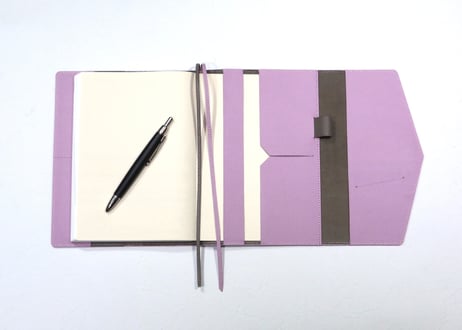 手帳カバー［A5/ほぼ日手帳カズンサイズ］T845　グレージュ/ピンク