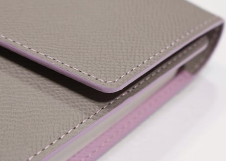 手帳カバー［A5/ほぼ日手帳カズンサイズ］T845　グレージュ/ピンク