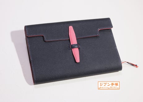 手帳カバー［ジブン手帳mini(B6スリム) サイズ］ T867　ネイビー/ピンク
