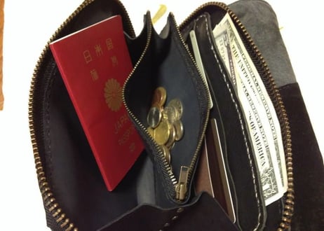 long wallet and the passport case for men  #Combination