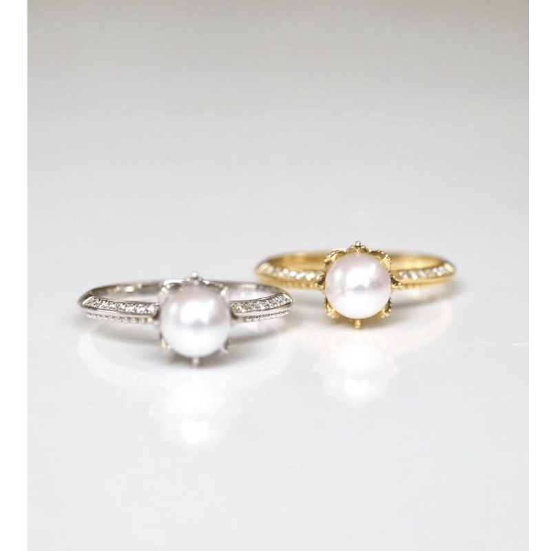 限定価格 オーダー受注 SV(シルバー色)パールブーケリング | MARUU