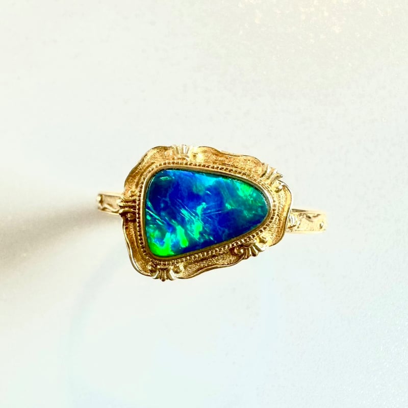 限定価格 K18 ボルダーオパール リング | MARUU