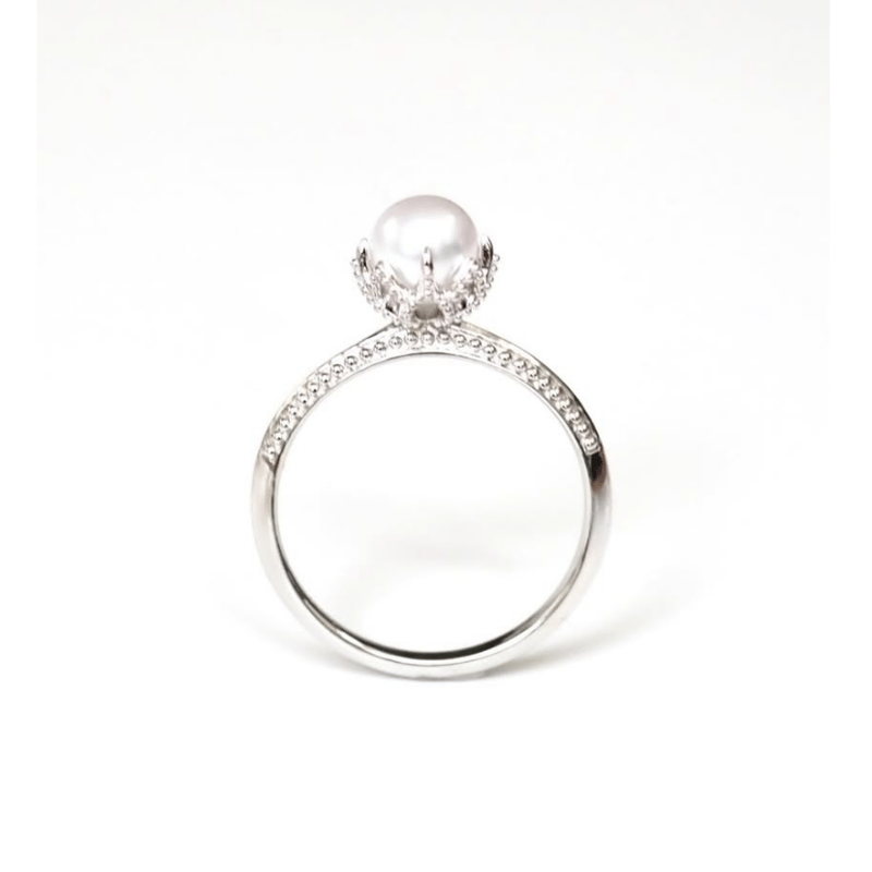 限定価格 オーダー受注 SV(シルバー色)パールブーケリング | MARUU