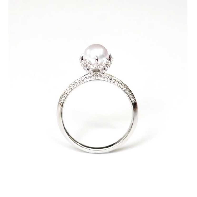限定価格 オーダー受注 SV(シルバー色)パールブーケリング | MARUU