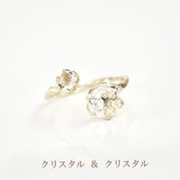 オーダー受注　フォークブーケリング　クリスタル&クリスタル