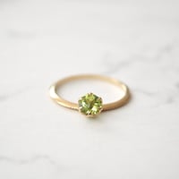 オーダー受注　SVナノブーケおじぎリング　ペリドット