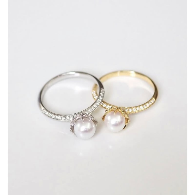 限定価格 オーダー受注 SV(シルバー色)パールブーケリング | MARUU