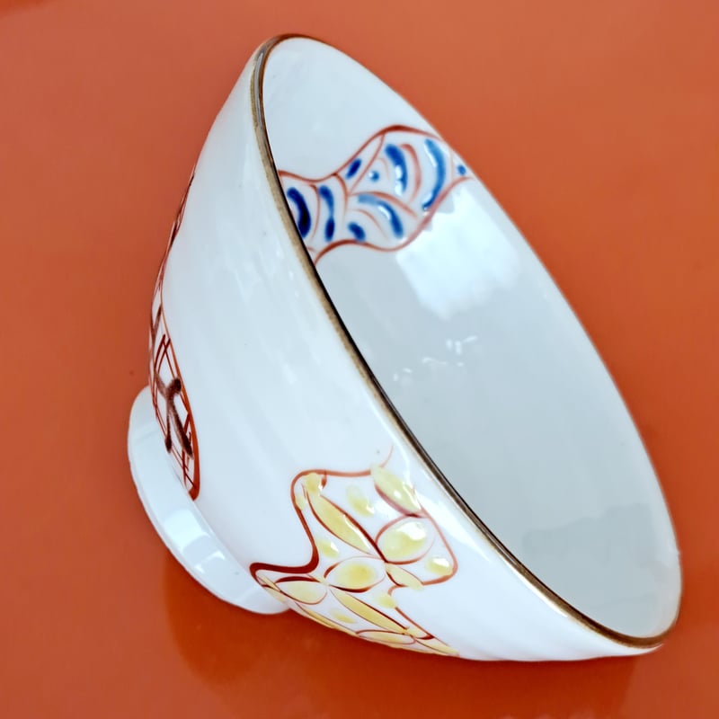 赤地径 九谷焼 瓢箪柄お茶碗 | Bi's Japanese Gifts