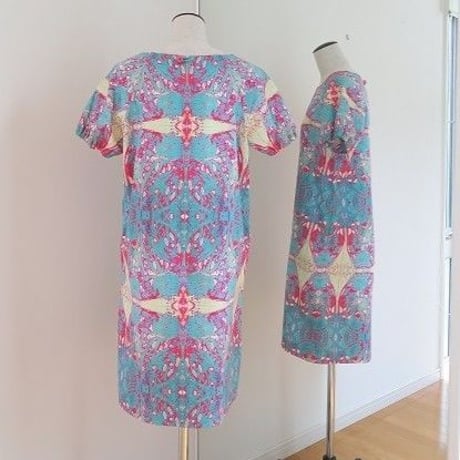 Bi'sオリジナルワンピース　Bi's Closet　半袖　ブルーグリーン