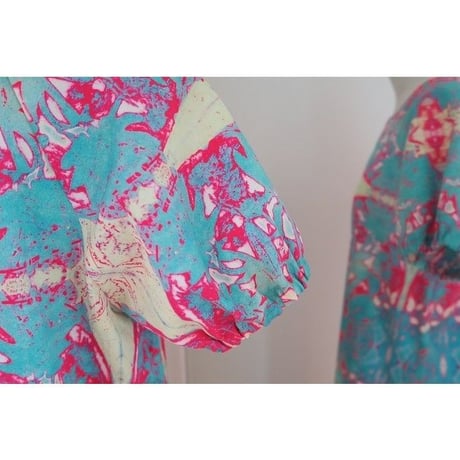Bi'sオリジナルワンピース　Bi's Closet　半袖　ブルーグリーン