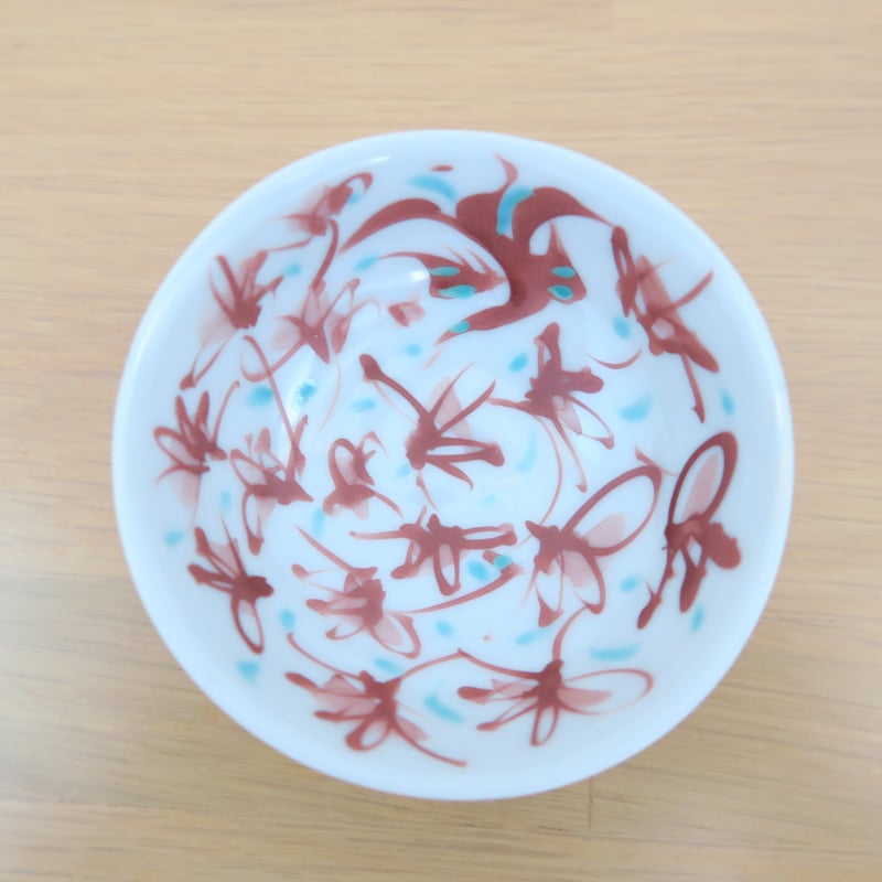 赤地健・ぐい吞み、九谷焼 赤地陶房、金沢 | Bi's Japanese Gifts