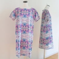 Bi'sオリジナルワンピース　Bi's Closet　半袖　ネイビー&ピンク