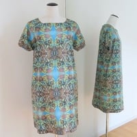 Bi'sオリジナルワンピース　Bi's Closet　半袖　ブルー＆ブラウン