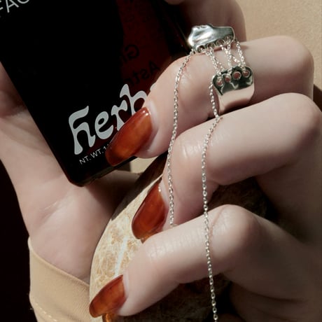 norme playing chain pinky ring / SV925