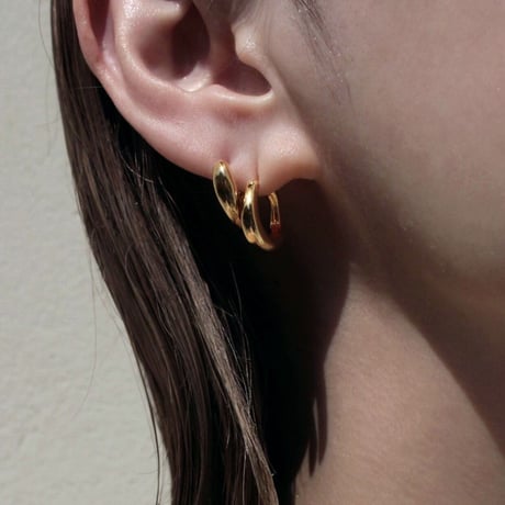 norme fine hoop pierce / SV925＋Gold Plated