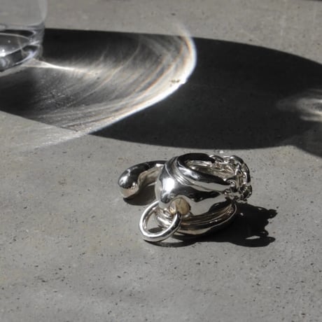 Vintage metal chain ring