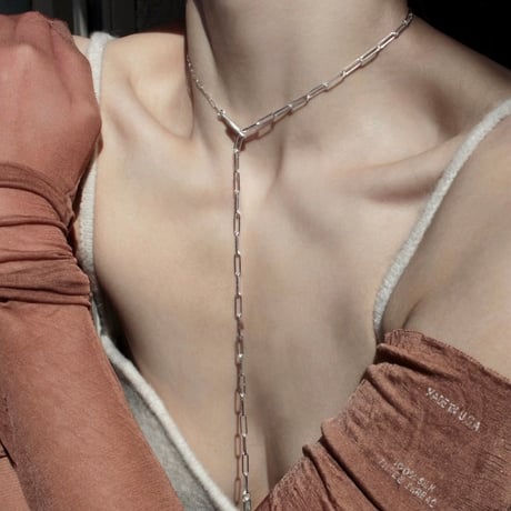norme dew long frame necklace / SV925