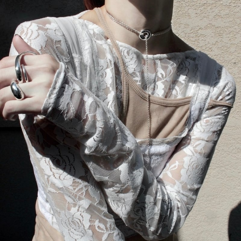 Soierie Ornaments slim lariat ソワリー ネックレス Ornaments slim lariat | Soierie Online Store