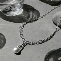 Key motif padlock necklace