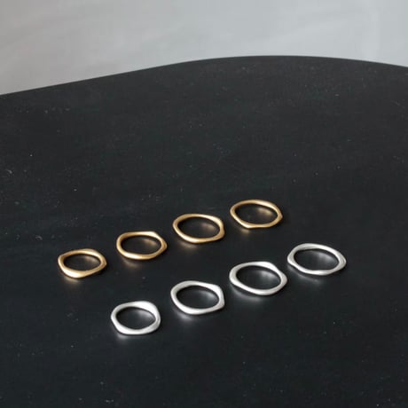 norme dew slim ring (Matt) / SV925＋Gold Plated