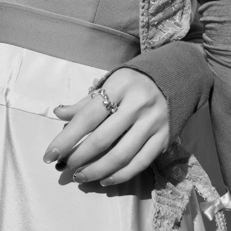 Heart loop ring / Gold【Silver 925 product】