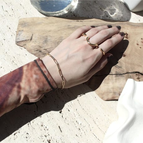 norme long frame bracelet [Unisex] / SV925＋Gold Plated
