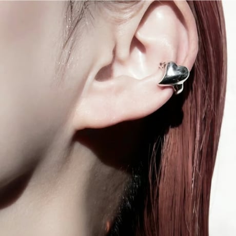 Heart mini cuff / Silver【Silver 925 product】