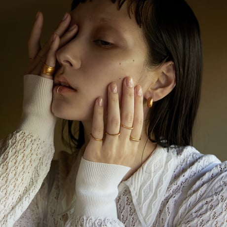 norme true circle pierce (Matt) / SV925＋Gold Plated
