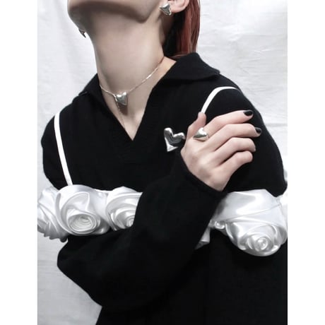 Heart necklace / Silver【Silver 925 product】