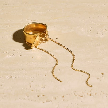 norme playing chain pinky ring (Matt) / SV925＋Gold Plated