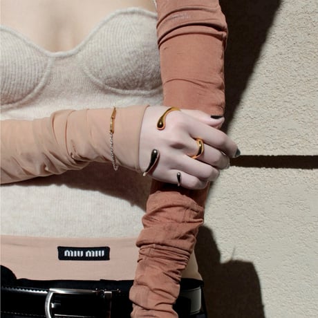 Metal art three finger ring (mix color)