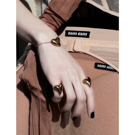 Heart ring / Gold 【Silver 925 product】