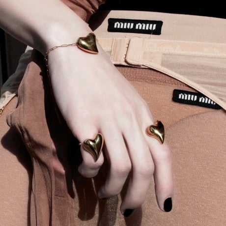 Heart ring / Gold 【Silver 925 product】