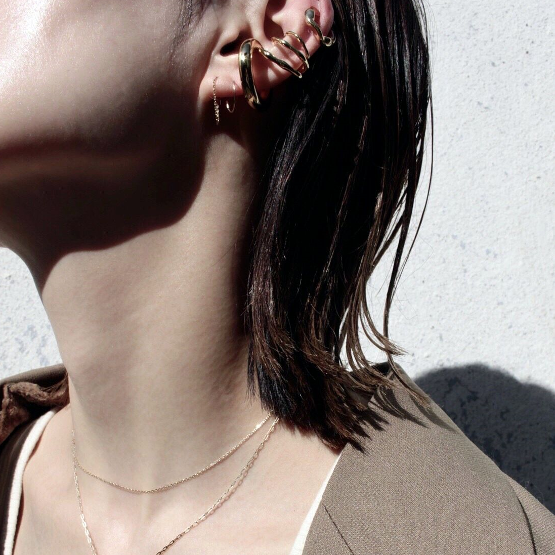 Halo hoop pierce (Small/2P) / Gold 18K | Soieri