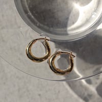 norme fine hoop pierce / SV925＋Gold Plated