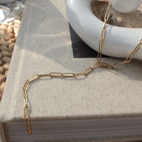 norme long frame necklace (Men's long type) / SV925＋Gold Plated