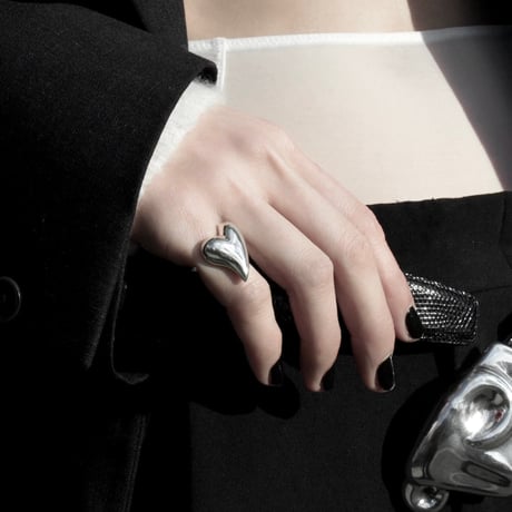 Heart ring / Silver 【Silver 925 product】