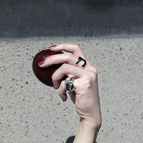 Flower cell square ring (gloss)