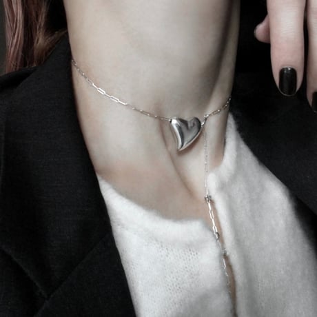 Heart necklace / Silver【Silver 925 product】