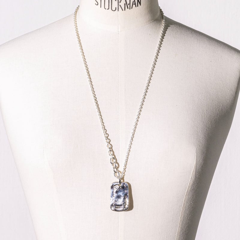 Mud wall id necklace/ Silver [Unisex line] | So