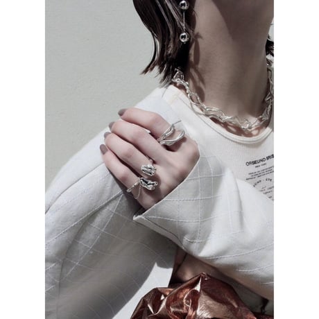 Aging chain cuff ring (1P)
