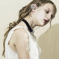 Velour choker  (Forest motif)
