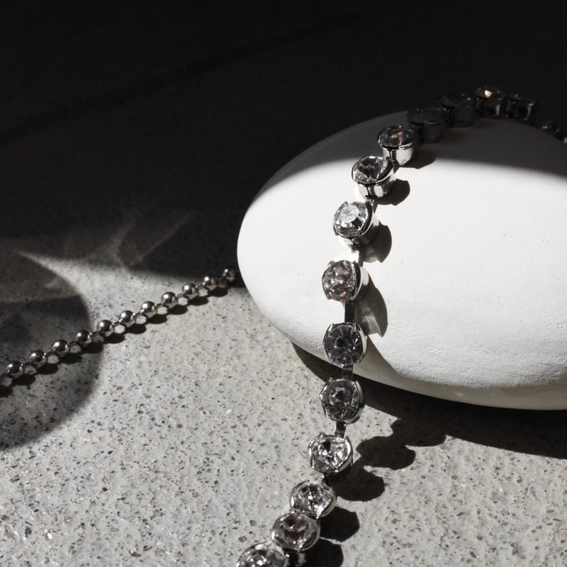 アクセサリー Soierie Ball chain stone necklace Ball chain stone necklace | Soierie Online Store