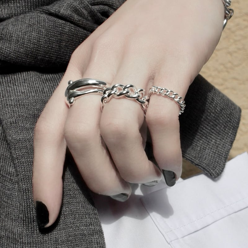 フープアソート No.2 Carabiner loop chain ring (2p) | Soierie Online